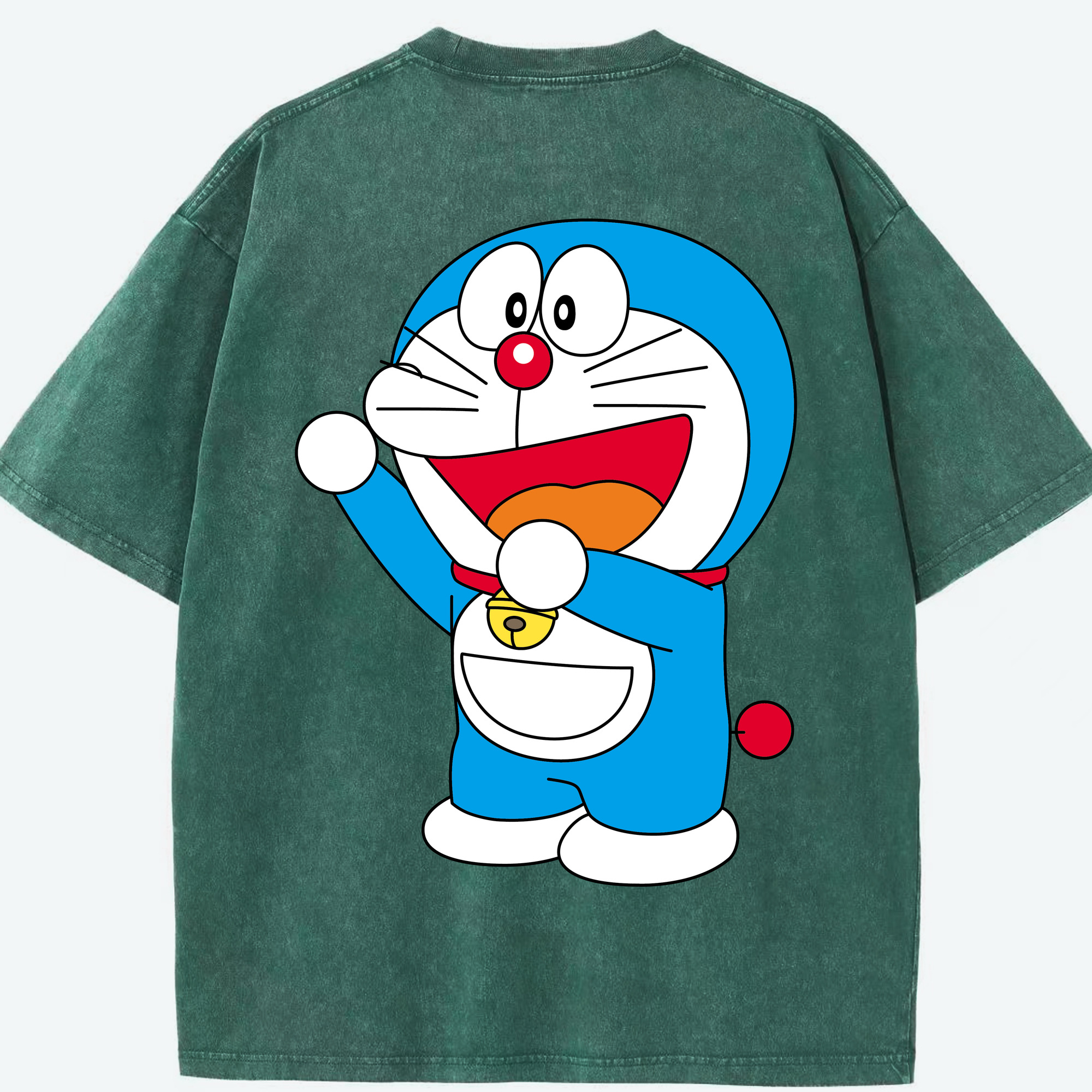 （画像用） ドラえもん Doraemon 綿100% ヴィンテージ風 半袖Tシャツ（背面プリント）